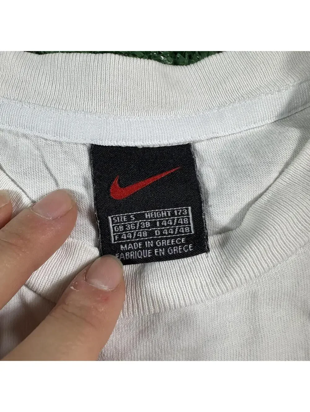 Retro Y2K Nike basic white cotton short sleeve shirt shirt small grunge